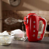 SMEG 50's Style HMF01RDEU Hand Mixer, 250W, 9 speeds, Turbo, Hidden LED display, Timer, Accessories, Red