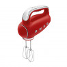Ръчен миксер SMEG 50's Style HMF01RDEU, 250W, 9 скорости, Турбо, Скрит LED дисплей, Таймер, Аксесоари, Червен