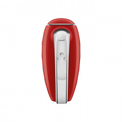 Mixer manual SMEG 50's Style HMF01RDEU, 250 W, 9 viteze, Functie Turbo, Afisaj LED, Timer, Accesorii, Rosu