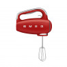 SMEG 50's Style HMF01RDEU Hand Mixer, 250W, 9 speeds, Turbo, Hidden LED display, Timer, Accessories, Red