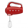 SMEG 50's Style HMF01RDEU Hand Mixer, 250W, 9 speeds, Turbo, Hidden LED display, Timer, Accessories, Red