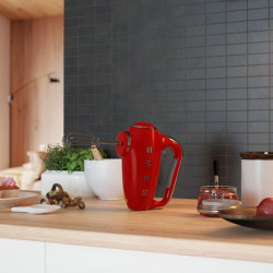 SMEG 50's Style HMF01RDEU Hand Mixer, 250W, 9 speeds, Turbo, Hidden LED display, Timer, Accessories, Red
