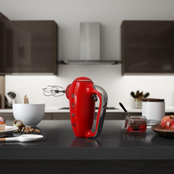 SMEG 50's Style HMF01RDEU Hand Mixer, 250W, 9 speeds, Turbo, Hidden LED display, Timer, Accessories, Red
