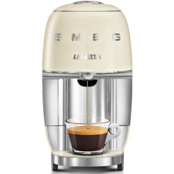 Espressor cu capsule SMEG Lavazza A Modo Mio LM200, 1250 W, 10 bar, 0,9 l, Incalzire rapida, Crem