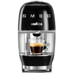 Espresor cu capsule SMEG Lavazza A Modo Mio LM200, 1250 W, 10 bar, 0,9 l, Incalzire rapida, Negru