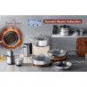 Swiss Haus SH-ZG1012 Cookware Set, 12 pieces, Sapphire ceramic coating, Oven-safe up to 260°C, Induction-compatible, Silver
