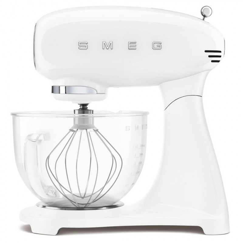 Μίξερ SMEG SMF15WHEU, 1000 W, 4,8 λίτρα, 10 ταχύτητες, Άμεση μετάδοση κίνησης, Αντιολισθητικά πόδια, Λευκό