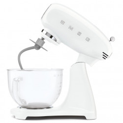 SMEG SMF15WHEU Stand Mixer, 1000 W, 4.8 L, 10 speeds, Direct drive, Non-slip feet, White