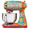 Mixer planetar SMEG Dolce & Gabbana SMF03DGEU, 800 W, 4,8 l, 10 viteze, Functie de pornire treptata, Multicolor