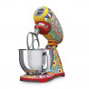 Mixer planetar SMEG Dolce & Gabbana SMF03DGEU, 800 W, 4,8 l, 10 viteze, Functie de pornire treptata, Multicolor