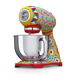 Mixer planetar SMEG Dolce & Gabbana SMF03DGEU, 800 W, 4,8 l, 10 viteze, Functie de pornire treptata, Multicolor