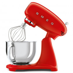 Mixer planetar SMEG SMF03RDEU, 800 W, 4,8 l, 10 viteze, Functie de pornire treptata, Rosu