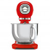 Μίξερ SMEG SMF03RDEU, 800 W, 4,8 λίτρα, 10 ταχύτητες, Λειτουργία ομαλής εκκίνησης, Αντιολισθητικά πόδια, Κόκκινο
