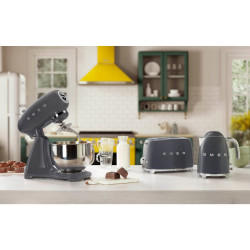SMEG SMF03GREU Stand Mixer, 800 W, 4.8 L, 10 speeds, Soft-start function, Non-slip feet, Gray