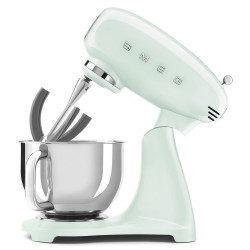 SMEG SMF03PGEU állványos keverőgép, 800 W, 4,8 l, 10 sebességfokozat, fokozatmentes indítás funkció, csúszásgátló lábak, pasztellzöld