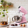 Μίξερ SMEG SMF03PKEU, 800 W, 4,8 λίτρα, 10 ταχύτητες, Λειτουργία ομαλής εκκίνησης, Αντιολισθητικά πόδια, Ροζ