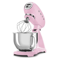 SMEG SMF03PKEU Stand Mixer, 800 W, 4.8 L, 10 speeds, Soft-start function, Non-slip feet, Pink