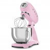 SMEG SMF03PKEU Stand Mixer, 800 W, 4.8 L, 10 speeds, Soft-start function, Non-slip feet, Pink