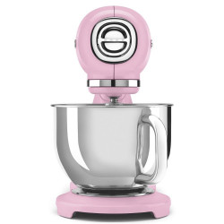 Mixer planetar SMEG SMF03PKEU, 800 W, 4,8 l, 10 viteze, Functie de pornire treptata, Roz