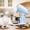 Mixer planetar SMEG SMF03PBEU, 800 W, 4,8 l, 10 viteze, Functie de pornire treptata, Albastru pastel