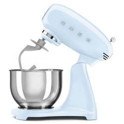 SMEG SMF03PBEU Stand Mixer, 800 W, 4.8 L, 10 speeds, Soft-start function, Non-slip feet, Pastel blue
