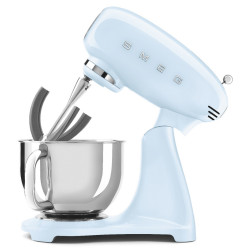 SMEG SMF03PBEU Stand Mixer, 800 W, 4.8 L, 10 speeds, Soft-start function, Non-slip feet, Pastel blue
