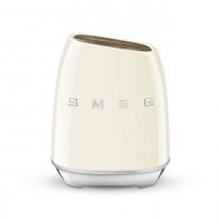 Σετ μαχαιριών με βάση SMEG KBSF02CR, 7 τεμάχια, Λαβές από ξύλο ακακίας, Γερμανικός ανοξείδωτος χάλυβας, Κρεμ