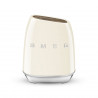 Set de cutite cu suport SMEG KBSF02CR, 7 piese, Manere din lemn de salcam, Otel inoxidabil german, Crem