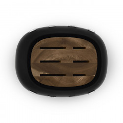 Комплект ножове със стойка SMEG KBSF02BL, 7 части, Слотове от акациево дърво, Немска неръждаема стомана, Черен