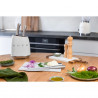 Set de cutite cu suport SMEG KBSF02WH, 7 piese, Manere din lemn de salcam, Otel inoxidabil german, Alb