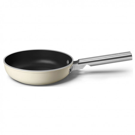 Tigaie SMEG FPF2002CRM, 1,5 l, Ø20 cm, Аcoperire ceramica antiaderenta, Pana la 250°C, Fara PFAS, Inductie, Crem