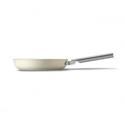 SMEG FPF2002CRM Frying Pan, 1.5 L, Ø20 cm, Ceramic Nonstick Coating, Up to 250°C, PFAS-Free, Induction-Compatible, Cream
