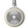SMEG FPF2002CRM Frying Pan, 1.5 L, Ø20 cm, Ceramic Nonstick Coating, Up to 250°C, PFAS-Free, Induction-Compatible, Cream