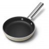 SMEG FPF2002CRM Frying Pan, 1.5 L, Ø20 cm, Ceramic Nonstick Coating, Up to 250°C, PFAS-Free, Induction-Compatible, Cream