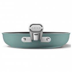 SMEG FPF2002EGM Frying Pan, 1.5 L, Ø20 cm, Ceramic Nonstick Coating, Up to 250°C, PFAS-Free, Induction, Emerald Green