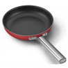 Tigaie cu capac SMEG CKFF2401RDM, 1,9 l, Ø24 cm, Acoperire cu teflon, Pana la 250°C, fără PFAS, Inductie, Rosu