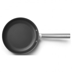 Tigaie cu capac SMEG CKFF2401BLM, 1,9 l, Ø24 cm, Acoperire cu teflon, Pana la 250°C, fără PFAS, Inductie, Negru