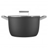 SMEG CKFC2611BLM serpenyő, 7,7 l, Ø26 cm, teflonbevonat, 250 °C-ig, indukciós, fekete