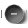 Oala cu capac SMEG CKFC2411RDM, 4,8 l, Ø24 cm, Acoperire cu teflon, Pana la 250°C, Inductie, Rosu