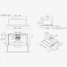 Hota de bucatarie incorporabila Elica Elite 14 Lux BL 60, 121 W, 60 cm, Clasa D, 304 m³/h, Iluminare LED, Negru