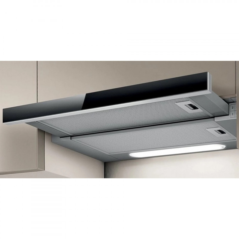 Elica Elite 14 Lux GRVT 60 beépíthető páraelszívó, 121 W, 60 cm, D osztály, 304 m³/h, LED-es világítás, szürke/fekete