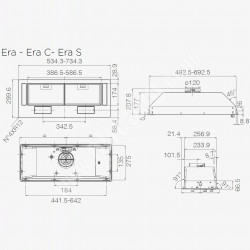 Hota de bucatarie incorporabila Elica Era C IX 52, 146 W, 52 cm, Clasa D, 368 m³/h, Iluminare LED, Otel inoxidabil