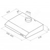 Απορροφητήρας Elica Verve Lux IX 60, 52 W, 60 εκ., Κατηγορία C, 205 μ3/ώρα, φωτισμός LED, ανοξείδωτο