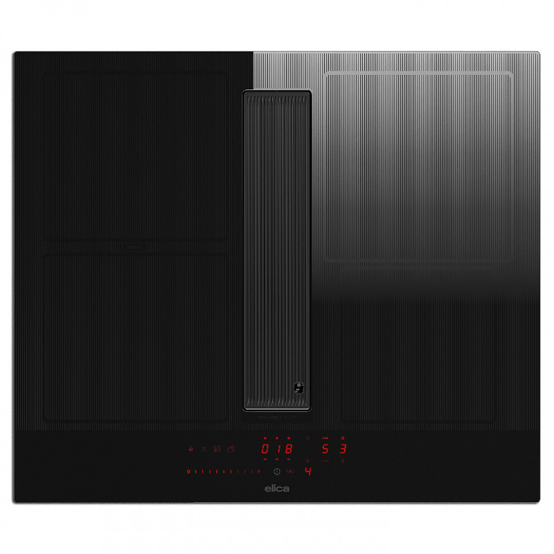 Elica NikolaTesla Velvet BL/A/60 Built-In Range Hood, 7.2 kW, Airflow Capacity 620 m³/h, Autocapture, Comfort Silence, Bridge Zone, Stop&Go, Black