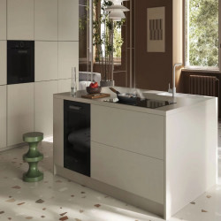 Plita vitroceramica incorporabila cu sistem de aspirare Elica Nikola Tesla Velvet BL/A/83, 7,2 kW, Capacitate de aspirare 620 m³/h, Autocapture, Comfort Silence, Bridge Zone, Stop&Go, Negru