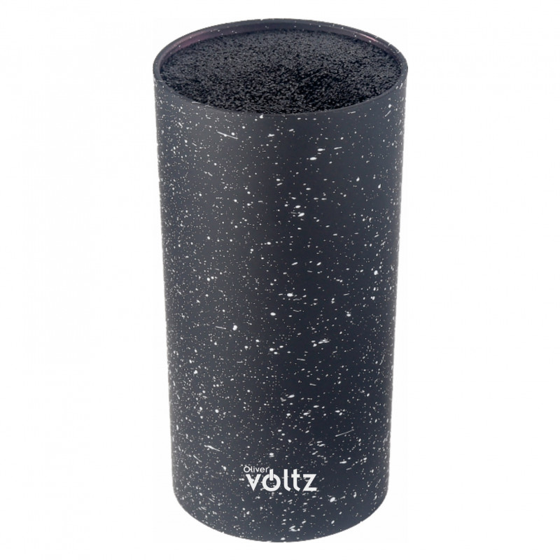 Suport pentru cutite Oliver Voltz OV51645AB, Cilindric, 11 x 22 cm, Negru