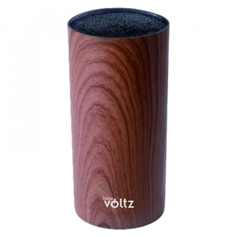 Oliver Voltz OV51645AW Knife Block, Cylinder, 11 x 22 cm, Wood