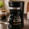 Oliver Voltz OV51170WN kávéfőző, 600 W, 1,25 l, cseppmentes rendszer, átlátszó víztartály, fekete
