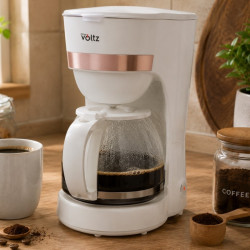 Καφετιέρα Oliver Voltz OV51170WN, 600 W, 1,25 λ, Σύστημα κατά της στάγδην, Διαφανής δεξαμενή νερού, Μαύρο