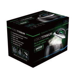 Generator de abur Just Perfecto JP-SGI2400, 2400 W, 1,2 l, 5 bar, 120 g/min, reglare a temperaturii și a aburului, autocurățare, negru/albastru